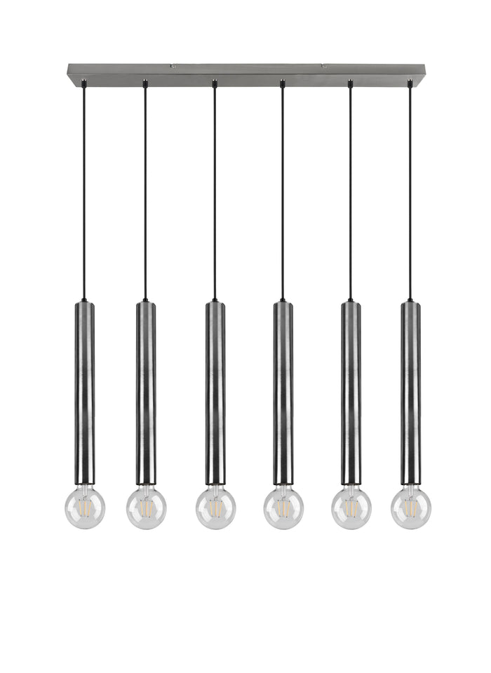 Lampada a Sospensione da Interno  E27 in Metallo Nickel Opaco
