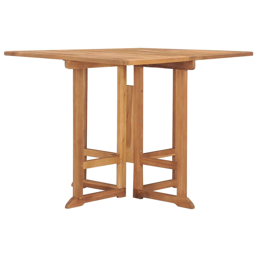 Tavolo da Giardino-Tavolo da esterno Pieghevole 90x90x75 cm in Massello di Teak