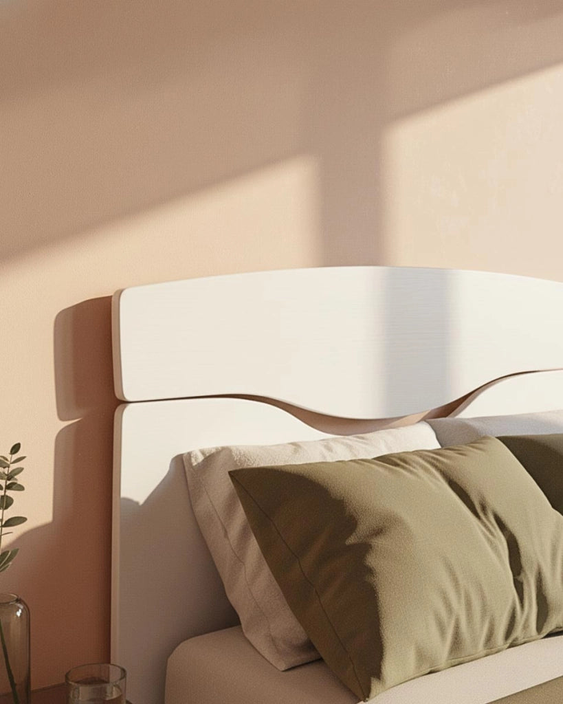 Letto Smile con fascioni e pediera - Letto singolo 127 x 197 - Struttura bianco - Rete e materasso esclusi_