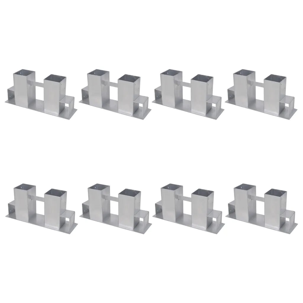 Set Supporti per Legna da Ardere 8 pz in Acciaio Argento 278714