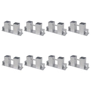 Set Supporti per Legna da Ardere 8 pz in Acciaio Argento 278714