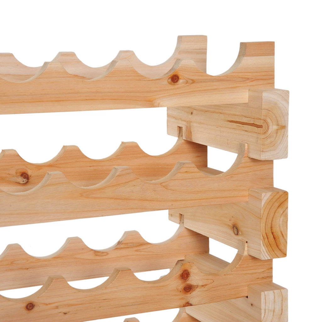 Scaffale portabottiglie 72 bottiglie ¨C Xylo ¨C Legno di pino massello naturale 6 ripiani 114x28x85cm