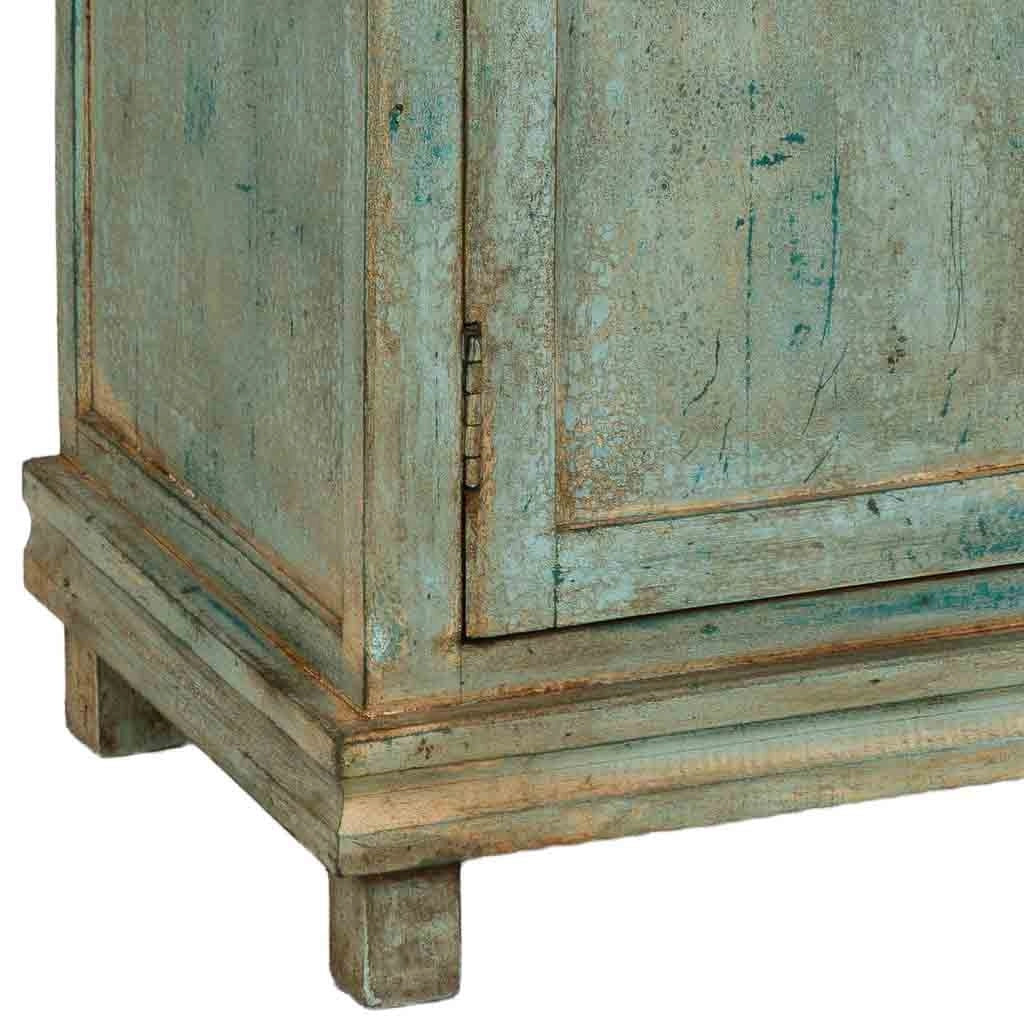 Armadio artigianale in legno turchese 85x40x180h cm