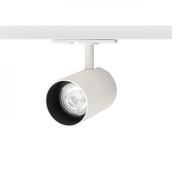 Faretto cilindrico CONNOR per binario monofase bianco/nero 230V LED GU10 10W