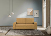 Divano sakar 2 posti medio (due sedute da 70cm) misure esterne l.168cm | ocra - Mobili 2G