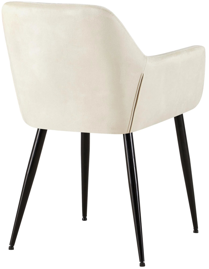 Sedia visitatore Emia Velluto,crema
