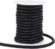Corda in pelle di 10 metri - intrecciata a spirale - 8 mm nero - per bracciali/oggetti da decorare - progetti DIY - robusta e duratura