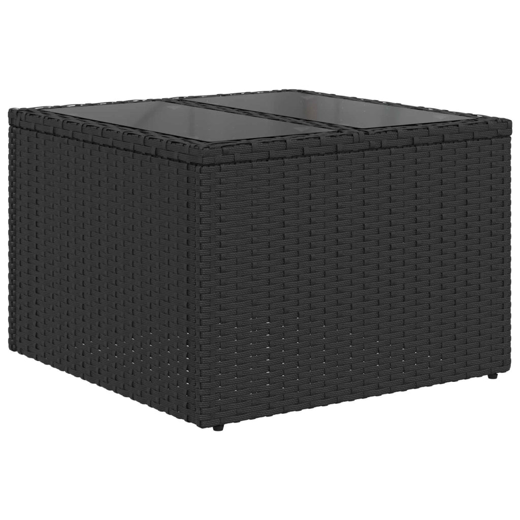 Set di divani 6 pz Nero Rattan sintetico e Acciaio 3447229