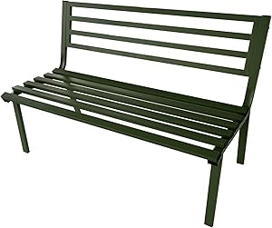 Panchina da Giardino 127x61x80 cm Montecarlo in Acciaio  Verde