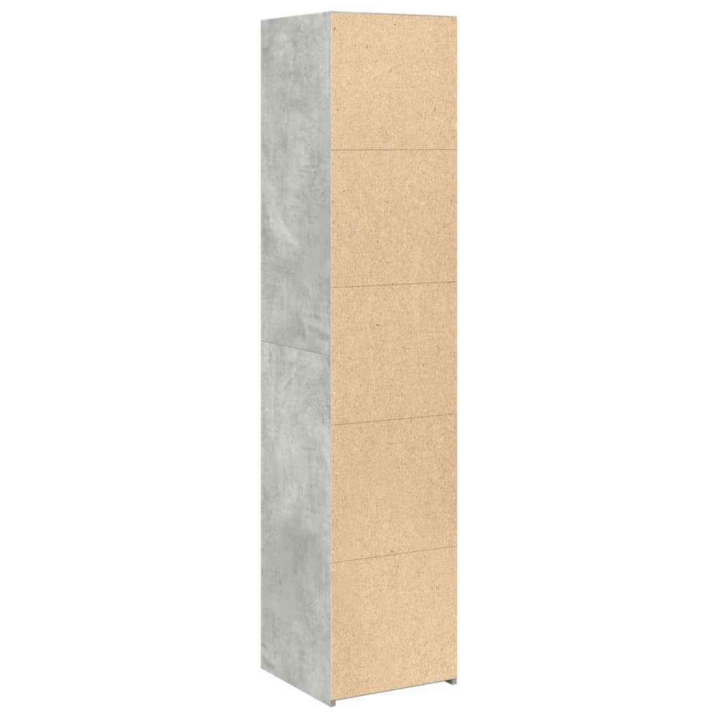 Buffet credenza cassettiera armadio mobile contenitore organizer cucina soggiorno salotto alto 40 x 41 x 185 cm legno ingegnerizzato grigio 02_0034437