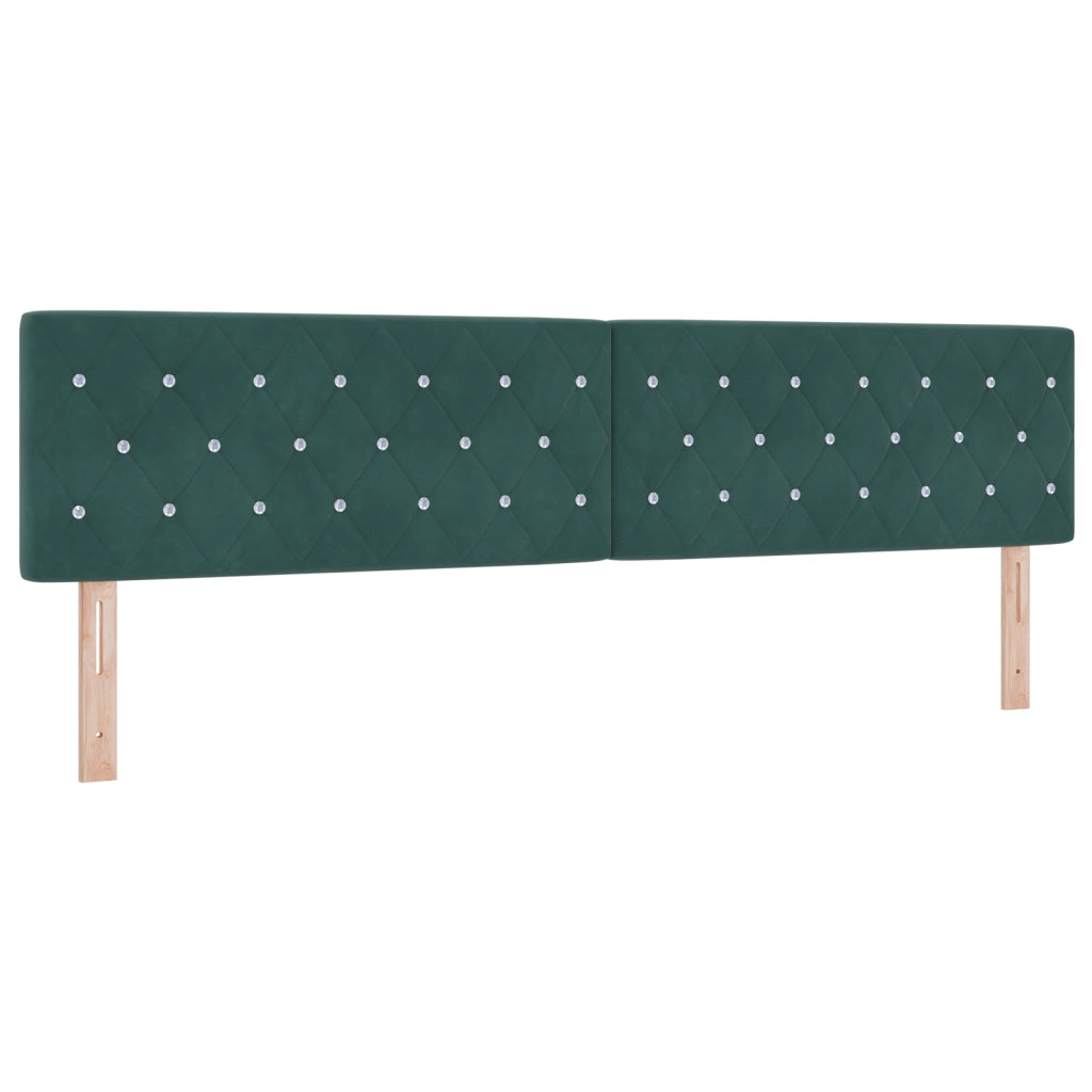 Letto a Rete con Materasso Verde Scuro 200x200 cm Velluto