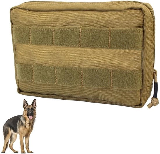 Harnes per Cani in Nylon 1000D - Systema a Molle - Compartimenti di Stoccaggio - Resistente alle Sollecitazioni - Idrorepellente - Tasca per Cani
