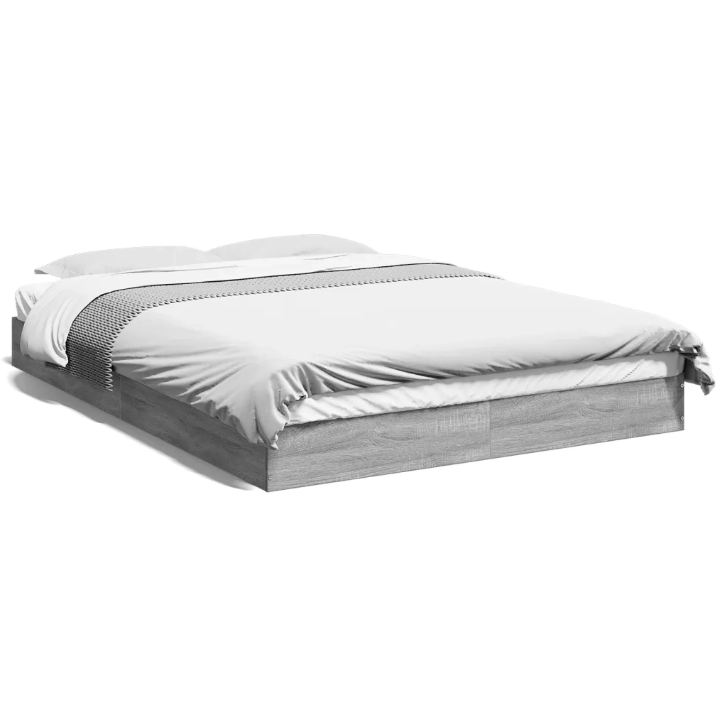 Giroletto-Struttura Letto Grigio Sonoma 140x200 cm in Legno Multistrato 247362