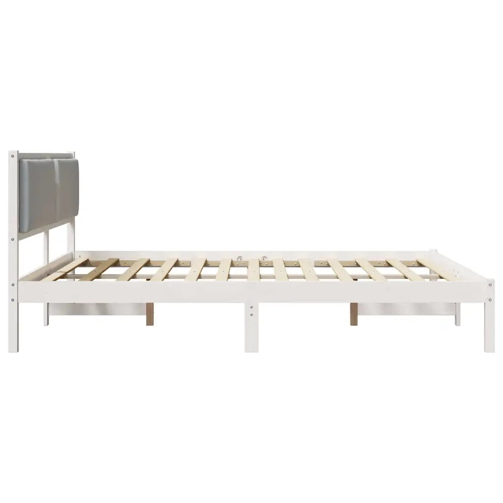 Struttura del letto Grigio chiaro 200 x 200 cm Pino massello