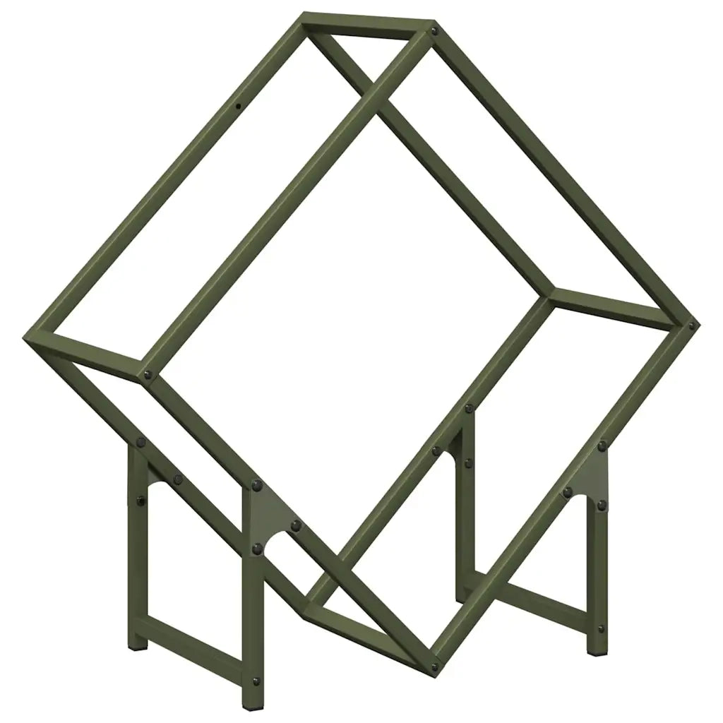 Rastrelliera per Legna da Ardere-Portalegna Verde Oliva 60x25x60 cm 823368