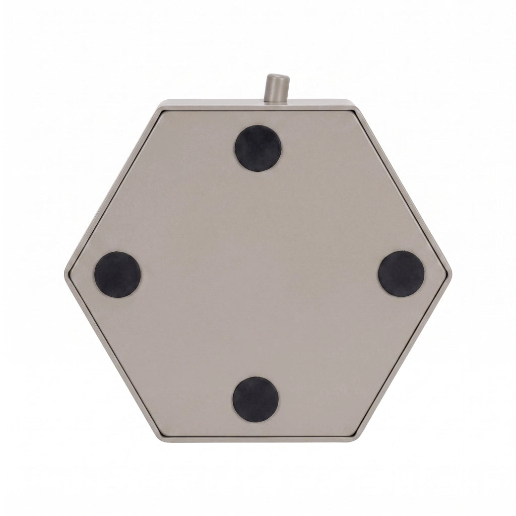 Ohm - Portaombrelli di Design 25x72x22 cm con Feritoia di Svuotamento acqua in Metallo Tortora