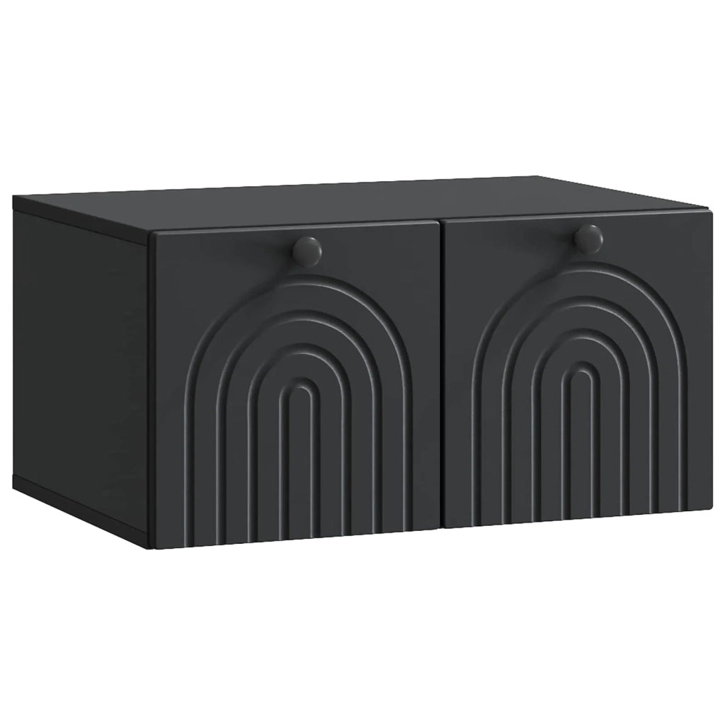 Mobile Porta TV da Muro-Credenza per TV sospesa Nero 59,5 x 41 x 30 cm 587985