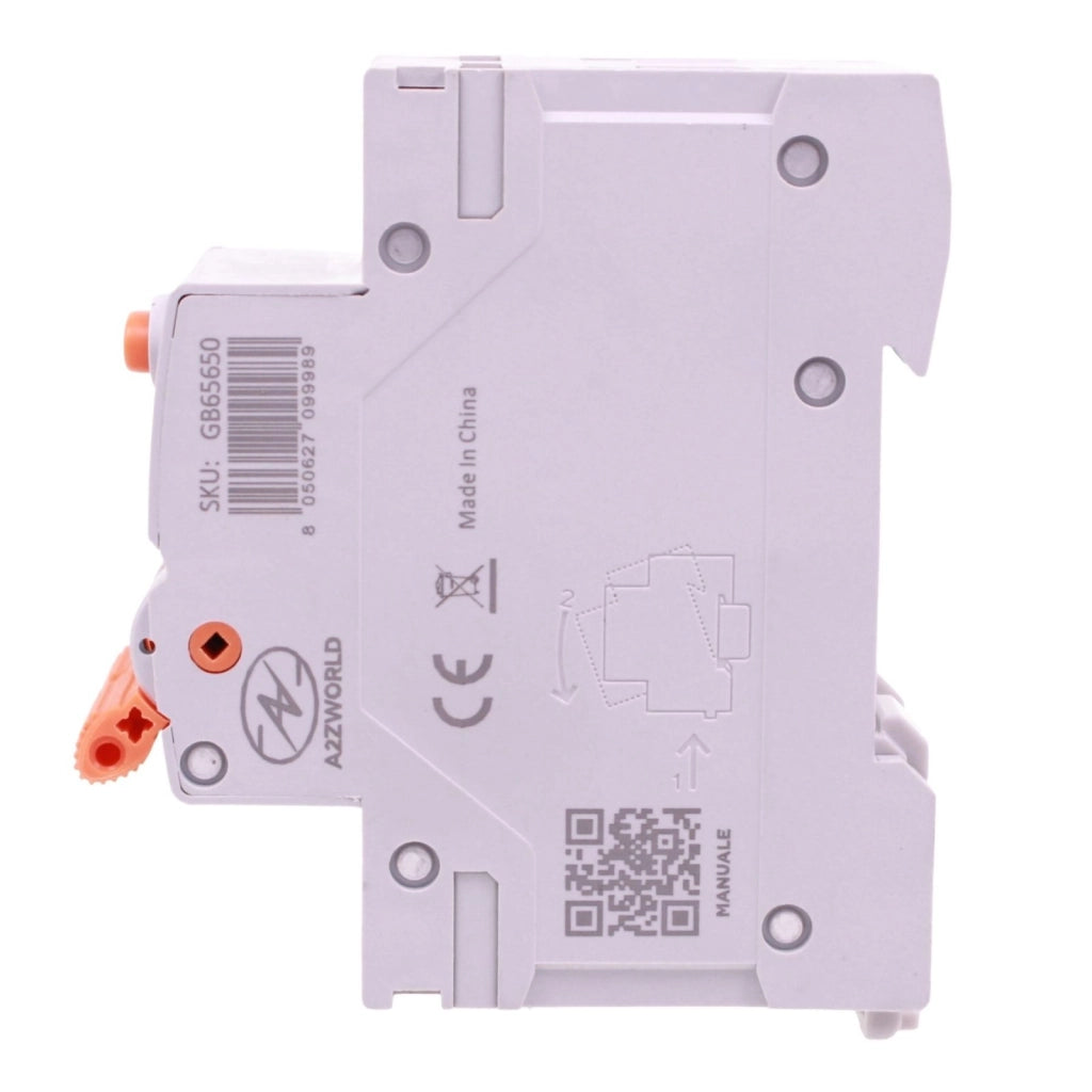 RCBO Doppia Leva, Interruttore Magnetotermico Differenziale Tipo A Curva C 1P+N 2M 6000A 300mA AC 230V IP20 IEC61009-1 GYR9NM, Disponibili 40A 50A 63A (C50A)