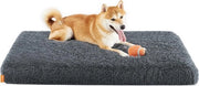 Letto per cani XL - Cuscino per cani in piuma per cani di taglia media e grande - Grigio scuro - 110 x 73 x 10 cm