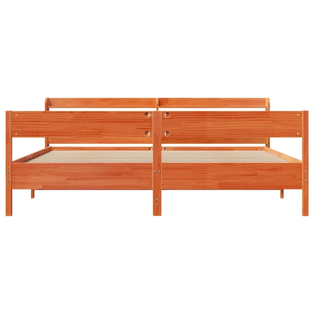 Letto senza Materasso Marrone Cera 180x200 cm in Legno di Pino 3306920