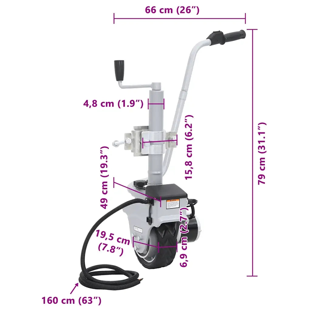Puleggia Tenditrice Motorizzata in Alluminio Rimorchio 12V 350W 3284106