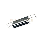 GFA1120C- FARETTO DA INCASSO 5 LUCI LED 3000K 800LM 10W ANTIABBAGLIO COLORE BIANCO