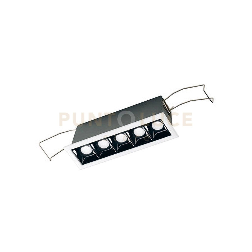 GFA1120C- FARETTO DA INCASSO 5 LUCI LED 3000K 800LM 10W ANTIABBAGLIO COLORE BIANCO