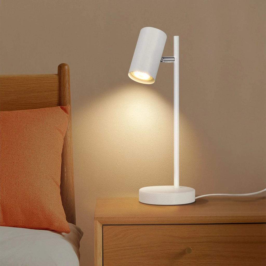 ZMH Lampada da tavolo metallo girevole 350° GU10 per soggiorno scrivania