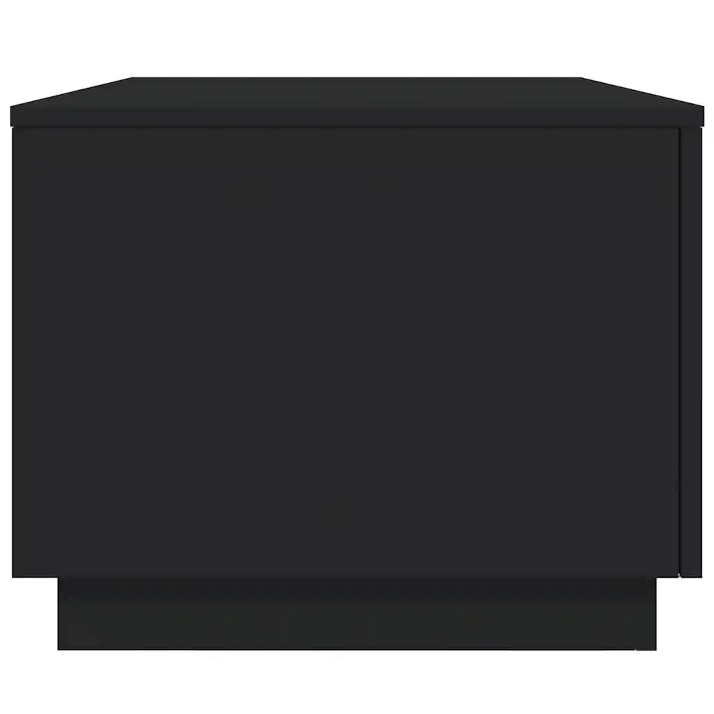 Tavolino da Soggiorno con Luci LED-Tavolino da Salotto-Tavolo Nero 90x50x40 cm