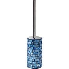 CRYSTAL PORTA SCOPINO IN VETRO MOSAICO BLU CON MAN