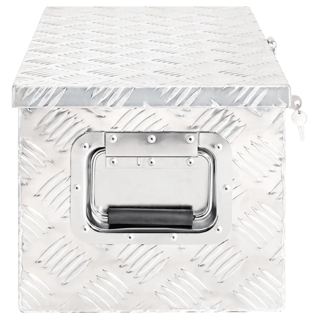 Contenitore Portaoggetti Argento 70x31x27 cm in Alluminio CFW3234204