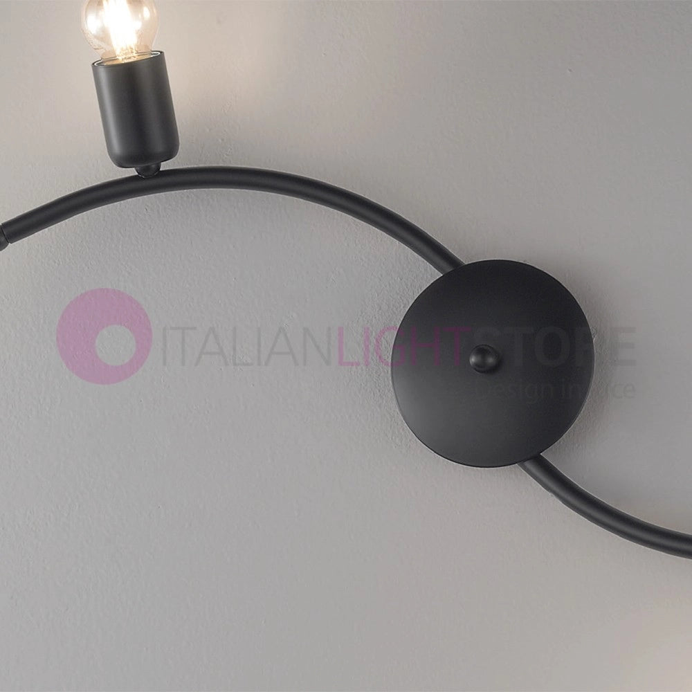 SNAKE Plafoniera a soffitto e parete 2 luci stile Industriale moderno