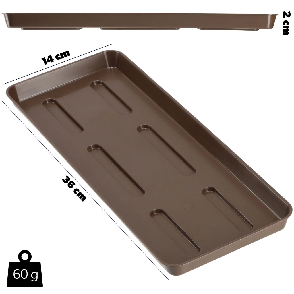 Supporto per vaso da fiori KADAX 40 cm, fioriera da balcone, vassoio in plastica
