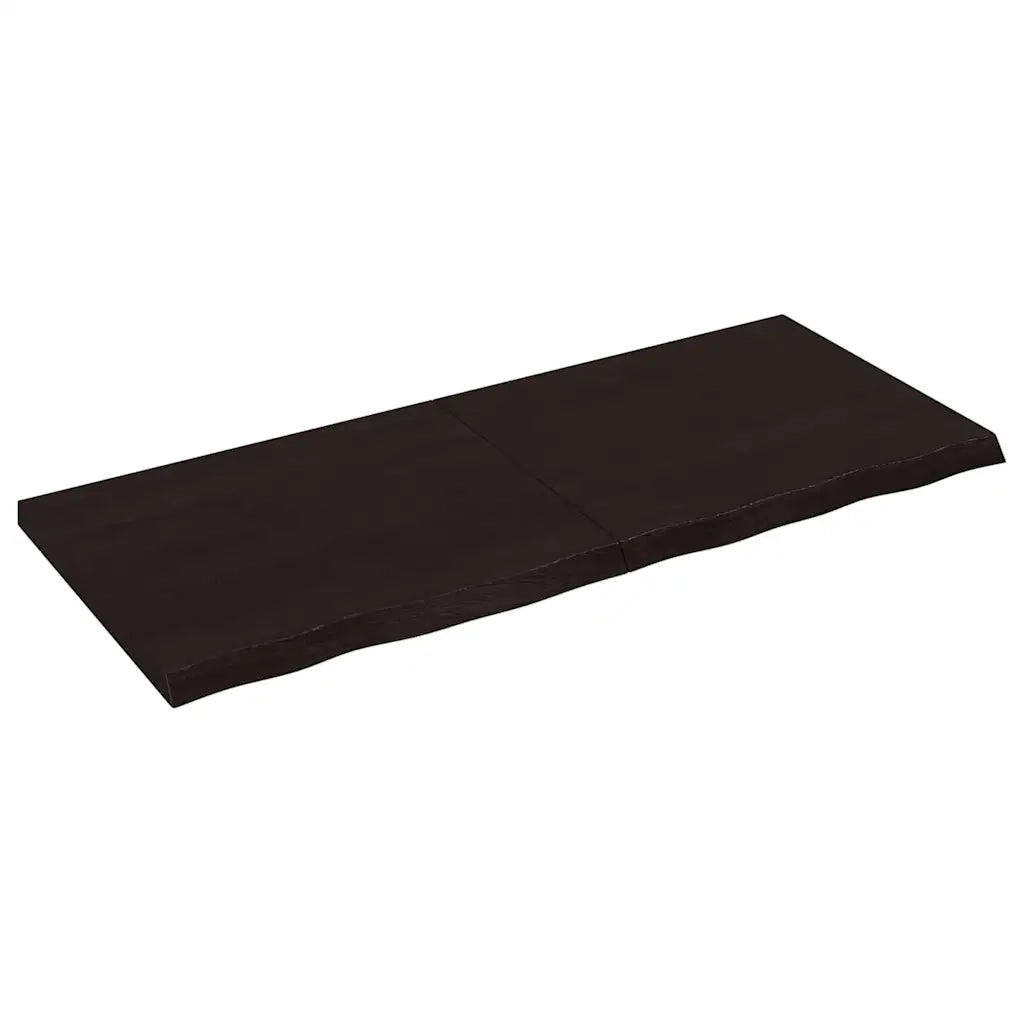 Piano Bagno Marrone Scuro 120x50x(2-4)cm Legno Trattato