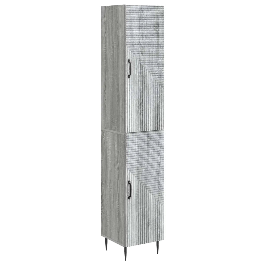 Set di armadi 2 pcs Sonoma grigio 33 x 34,5 x 89,5 cm