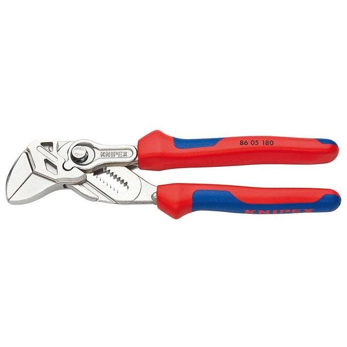 KNIPEX 86 05 180 Pinza Chiave Regolabile con Ganasce Parallele e Sistema a Cricchetto colore Cromato