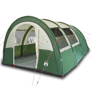 Tenda da Campeggio | Tenda Familiare a Tunnel per 4 Persone Verde Impermeabile