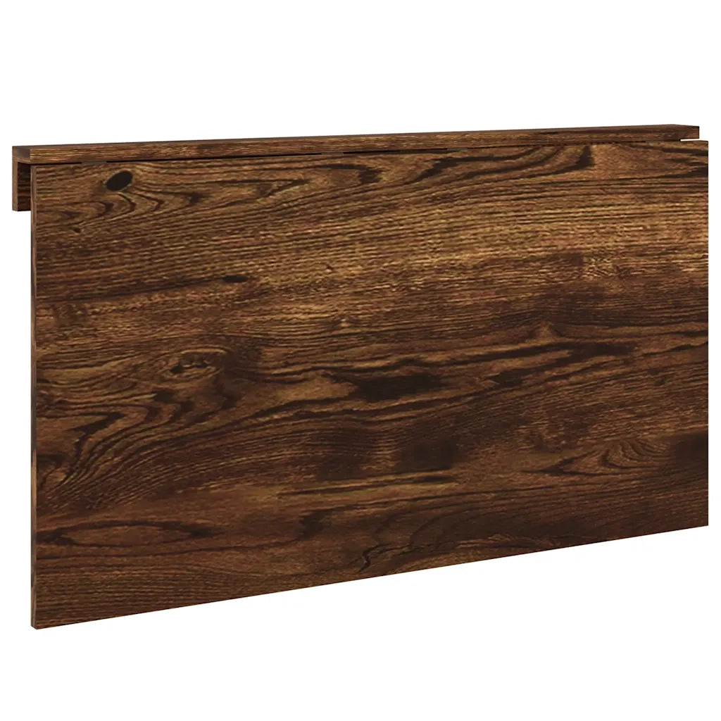 Tavolino Parete Pieghevole Rovere Fumo 100x60x56 cm Multistrato CFW7021426
