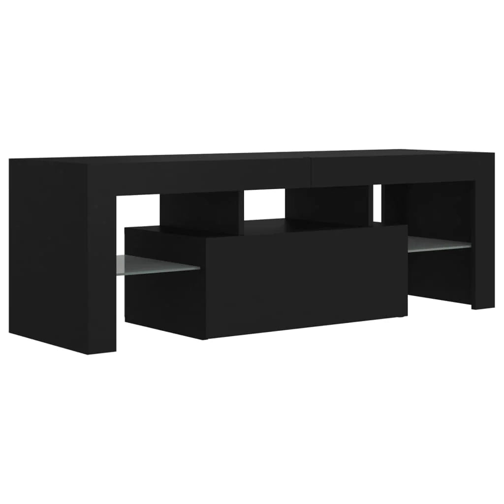 Mobile TV multimediale scaffale TV credenza mobile TV sala da pranzo soggiorno camera da letto con luci LED 120 x 35 x 40 cm nero 02_0026526