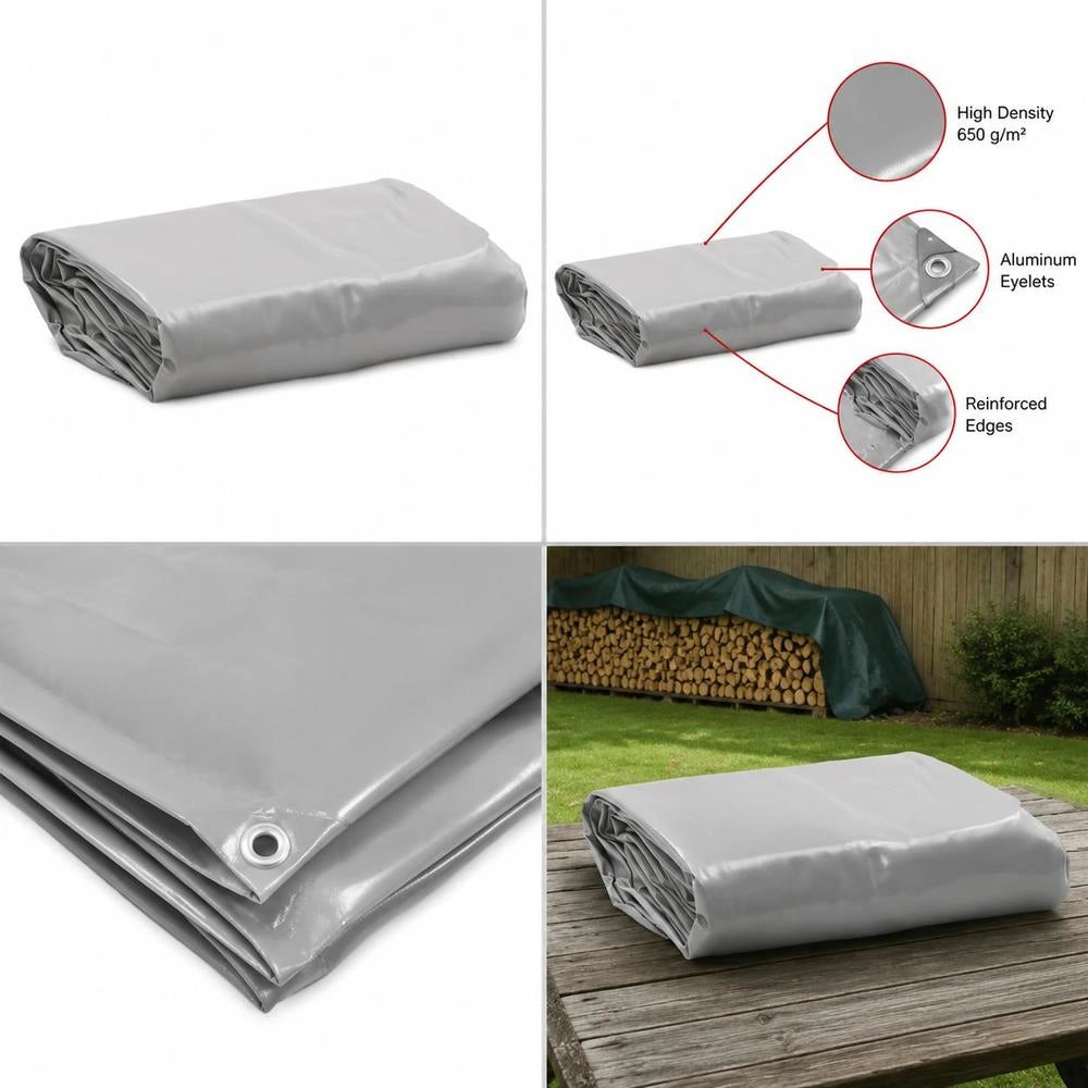 Tarpaulin Grey 5x8 M 650 G/square Meter