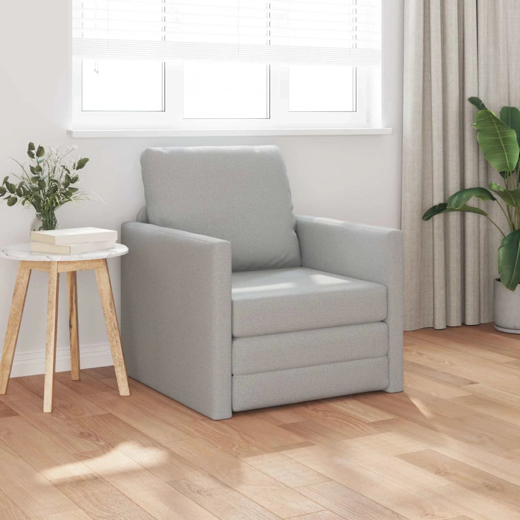 Divano letto | Sof¨¤ letto | Letto singolo Grigio Nuvola 74 x 77 x 81 cm Tessuto