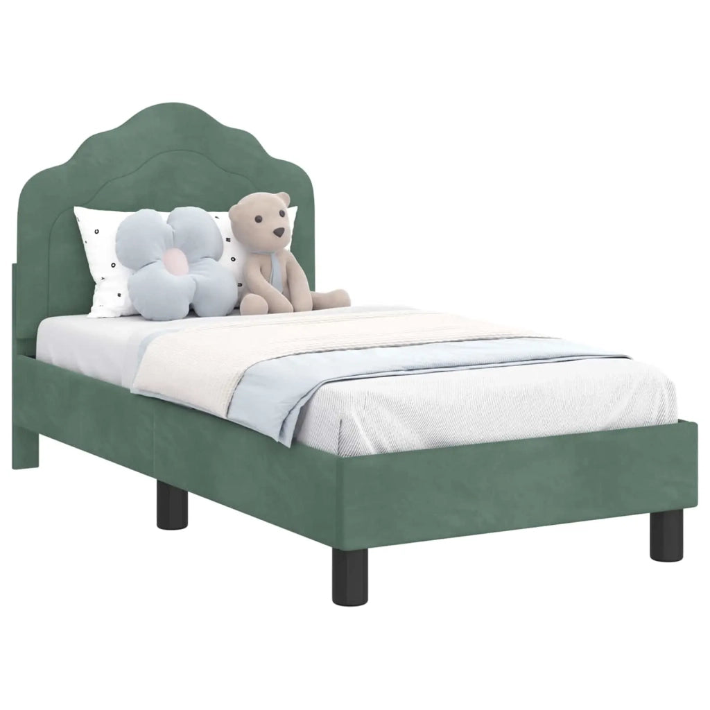 Struttura letto per bambini con testata Verde Mare 70 x 140 cm