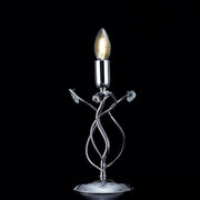 Lumetto da tavolo in ferro cromato lucido con strass in cristallo 1 luce 15xh.27 cm