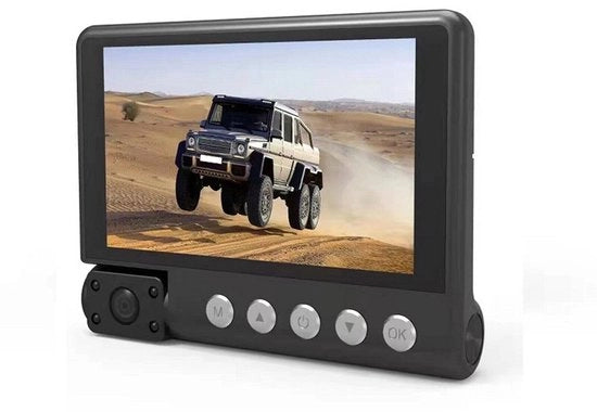 Registrazione DVR a schermo touchscreen 1080P 4 pollici con doppio obiettivo per la registrazione delle gare automobilistiche