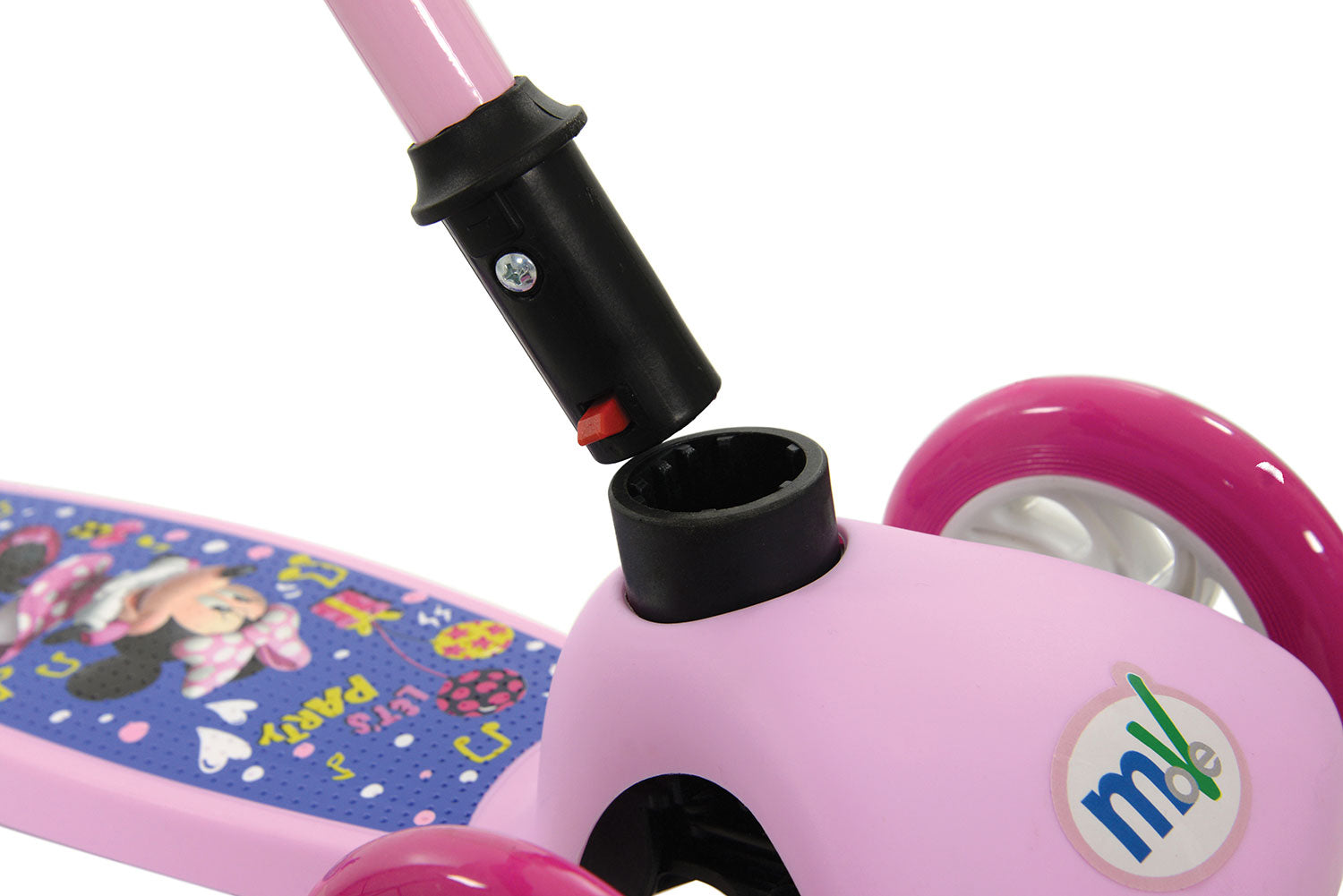 Monopattino Evolutivo a 3 Ruote con Cuscinetti ABEC-5 e Freno a Pedale Posteriore Disney Minnie Rosa