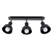 Lampada LED Elba Bittersweet Shimmer regolabile in acciaio nero a 3 luci
