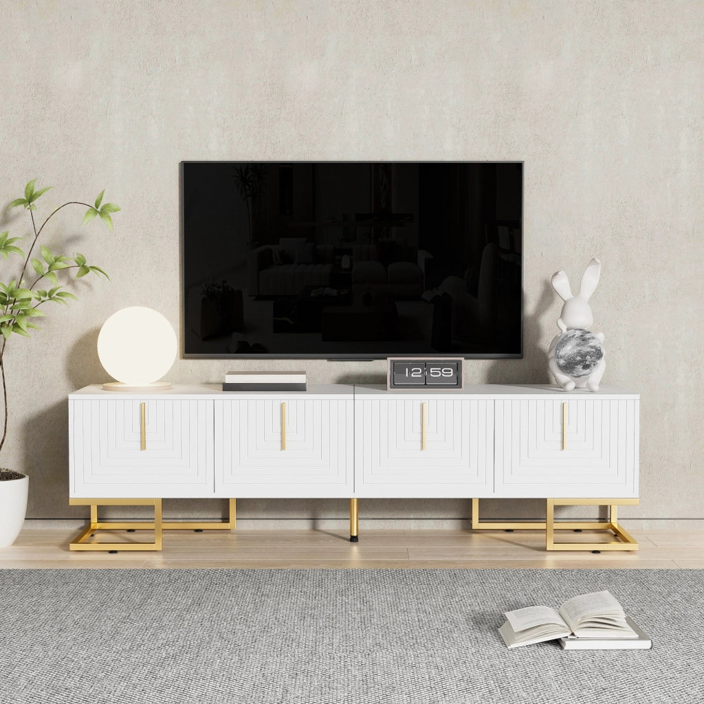 TV-Schrank bianco in truciolare lungo 170 cm