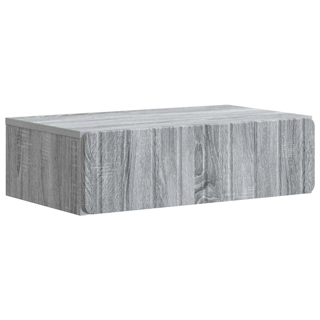 Tavolino da Parete Laterale Grigio Sonoma 59 x 34,5 x 17 cm 898321