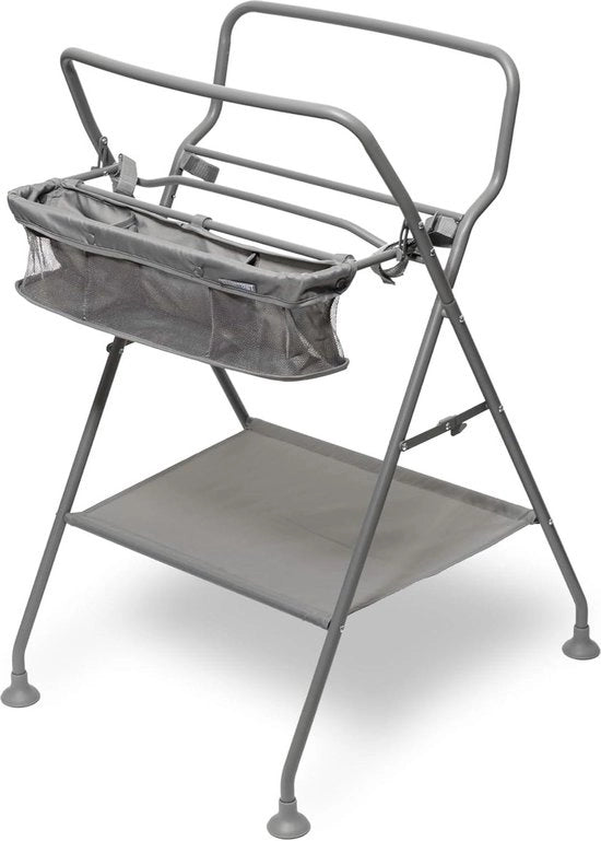 Stendardo Opvougbile per Bagnini Bambini - con Cassetto di Ripostiglio e Tubo di Scarico Resistenti ai Bocchinali - Sostegno Ergonomico Leggero e Solido per Bagni - Ripiegabile - Facile da Trasportare contenitore per bagni