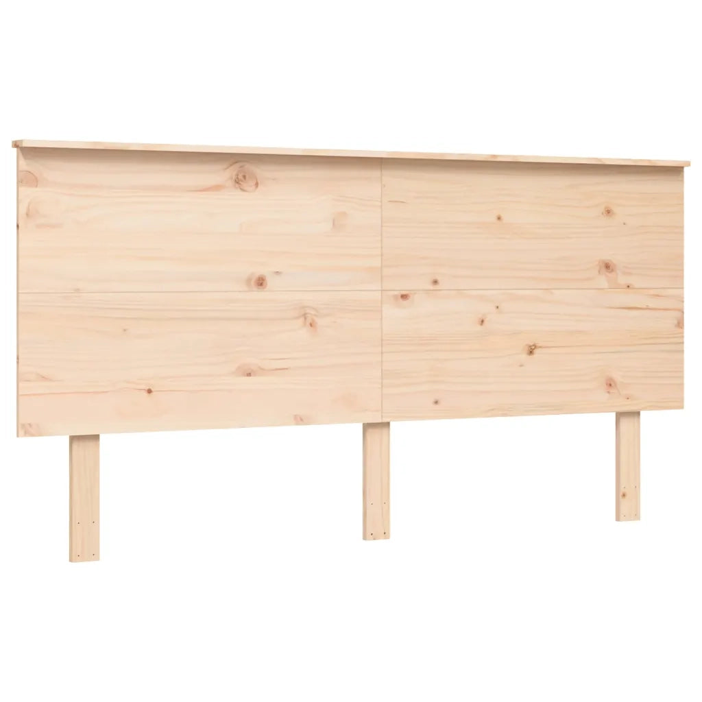 Giroletto con Testiera-Struttura Letto con testiera King Size in Legno Massello 980364